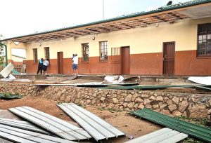 Read more about the article A storm blows off Lwenge school classroom block