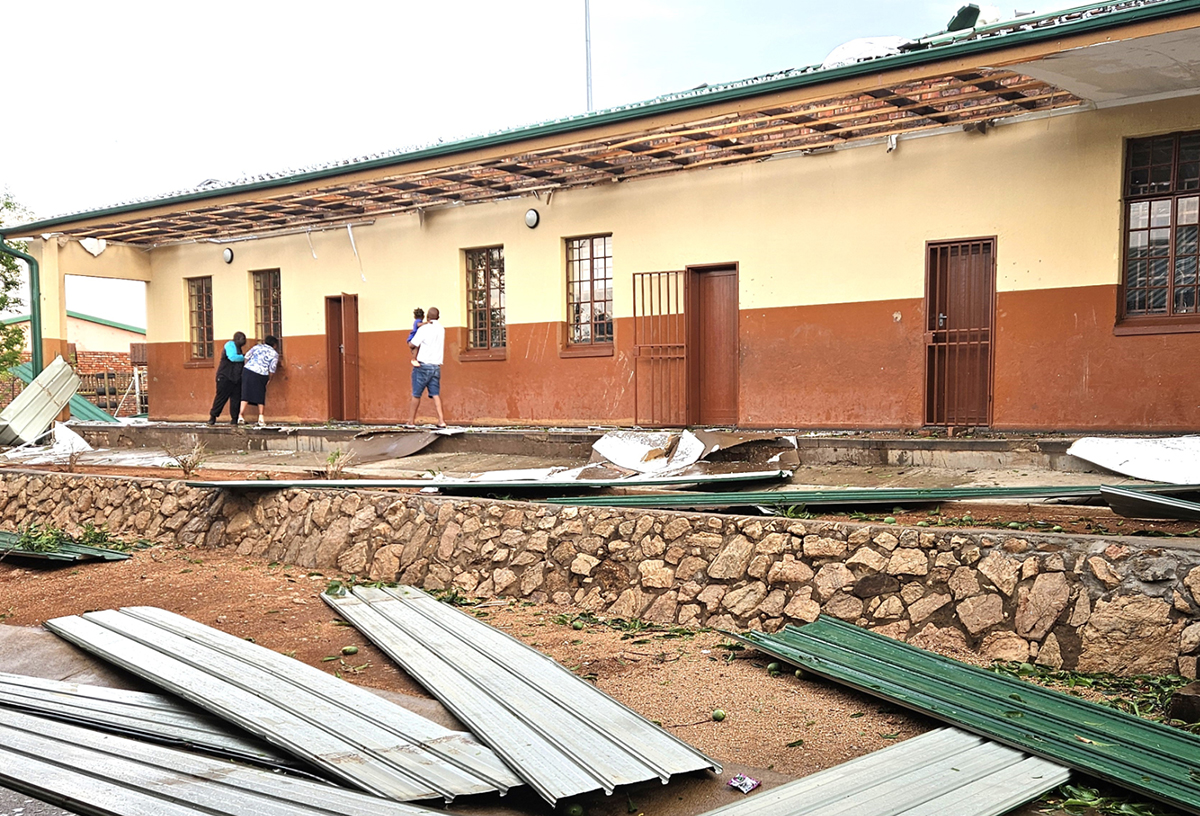 You are currently viewing A storm blows off Lwenge school classroom block