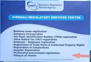 Read more about the article REGULATORY SERVICES CENTRE ESTABLISHED IN CHINSALI