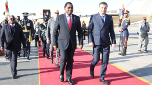 PRESIDENT HICHILEMA ARRIVES IN EGYPT